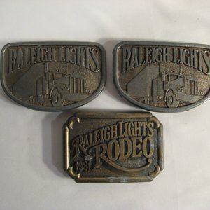 RALEIGH LIGHTS BELT BUCKLES - 1981 RODEO